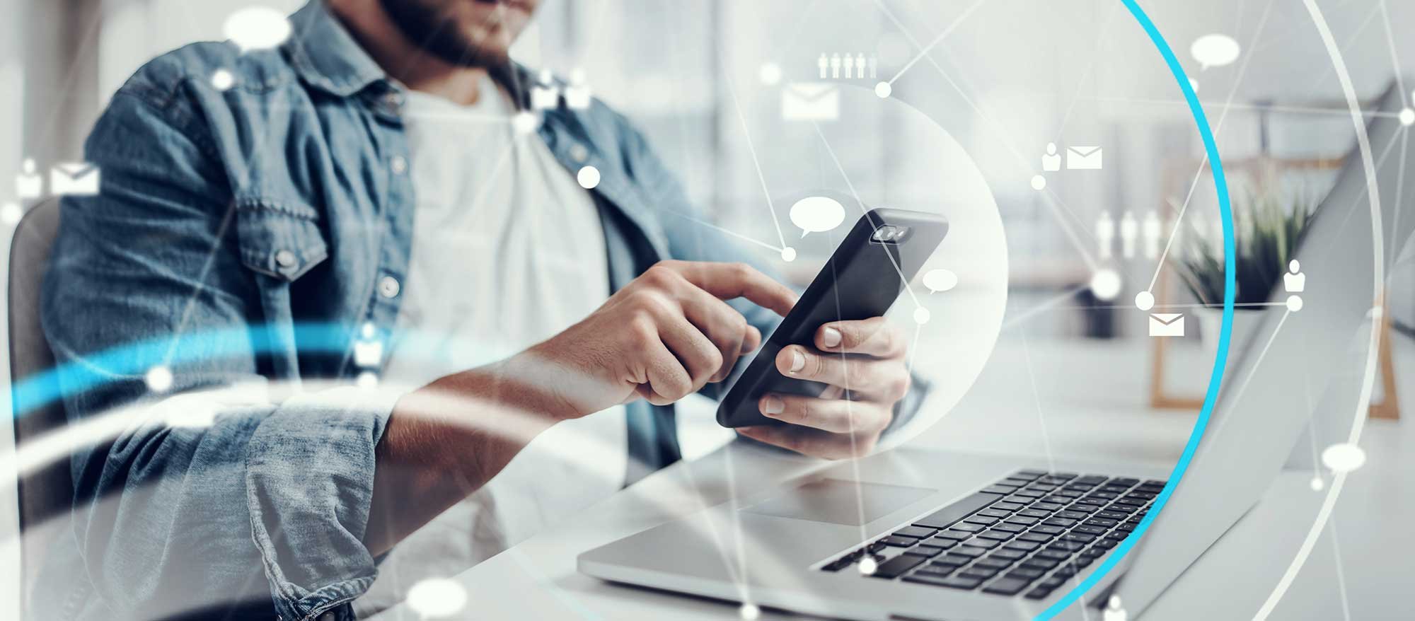 Konzept der Vernetzung oder Fernarbeit