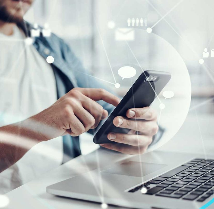 Konzept der Vernetzung oder Fernarbeit