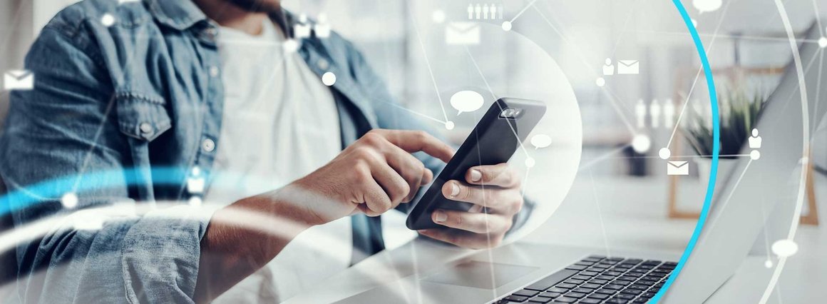 Konzept der Vernetzung oder Fernarbeit